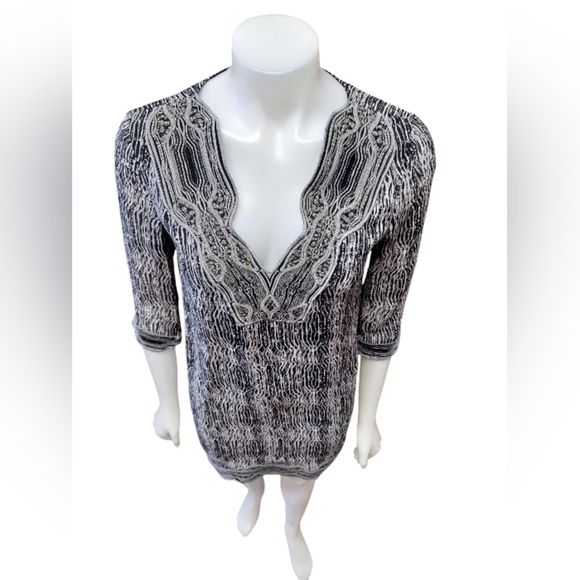 Diane Von Furstenburg EUC 100% Silk Tunic Mini Dress Size 2 - Picture 4 of 10